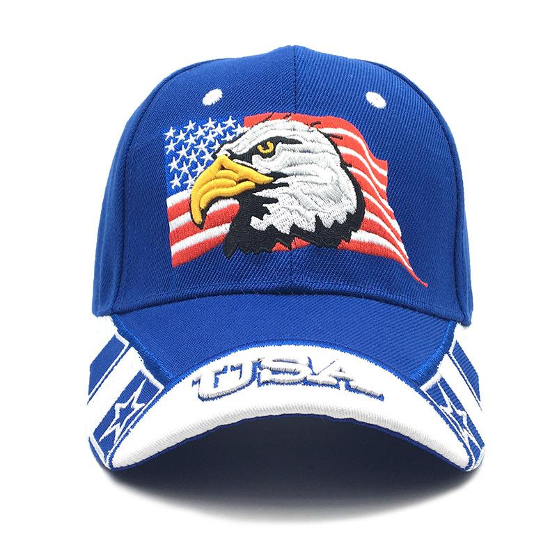 

Eagle Embroidered Baseball Cap Cap Shade Curved Brim Shade Cap Adjustable синий