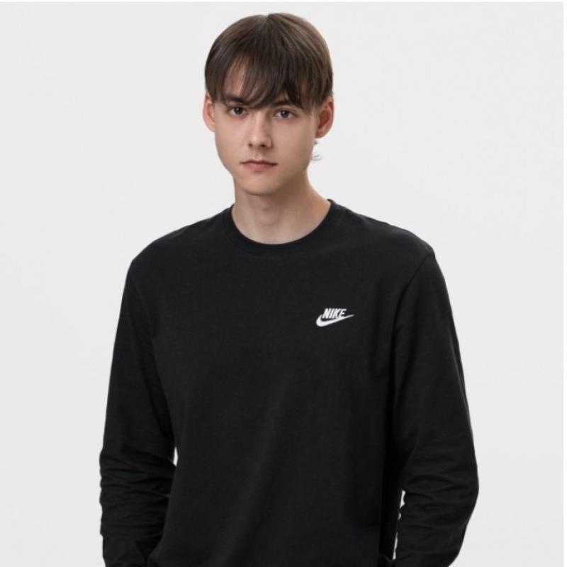 Nike Nsw Club Long Sleeve Long Sleeve Tee Ni Lt2 Black