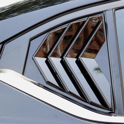 1 Pair Side Vent Rear Window Scoop Louver Cover Trim Fit for Nissan Sentra     2024 Glossy Black ABS Plastic