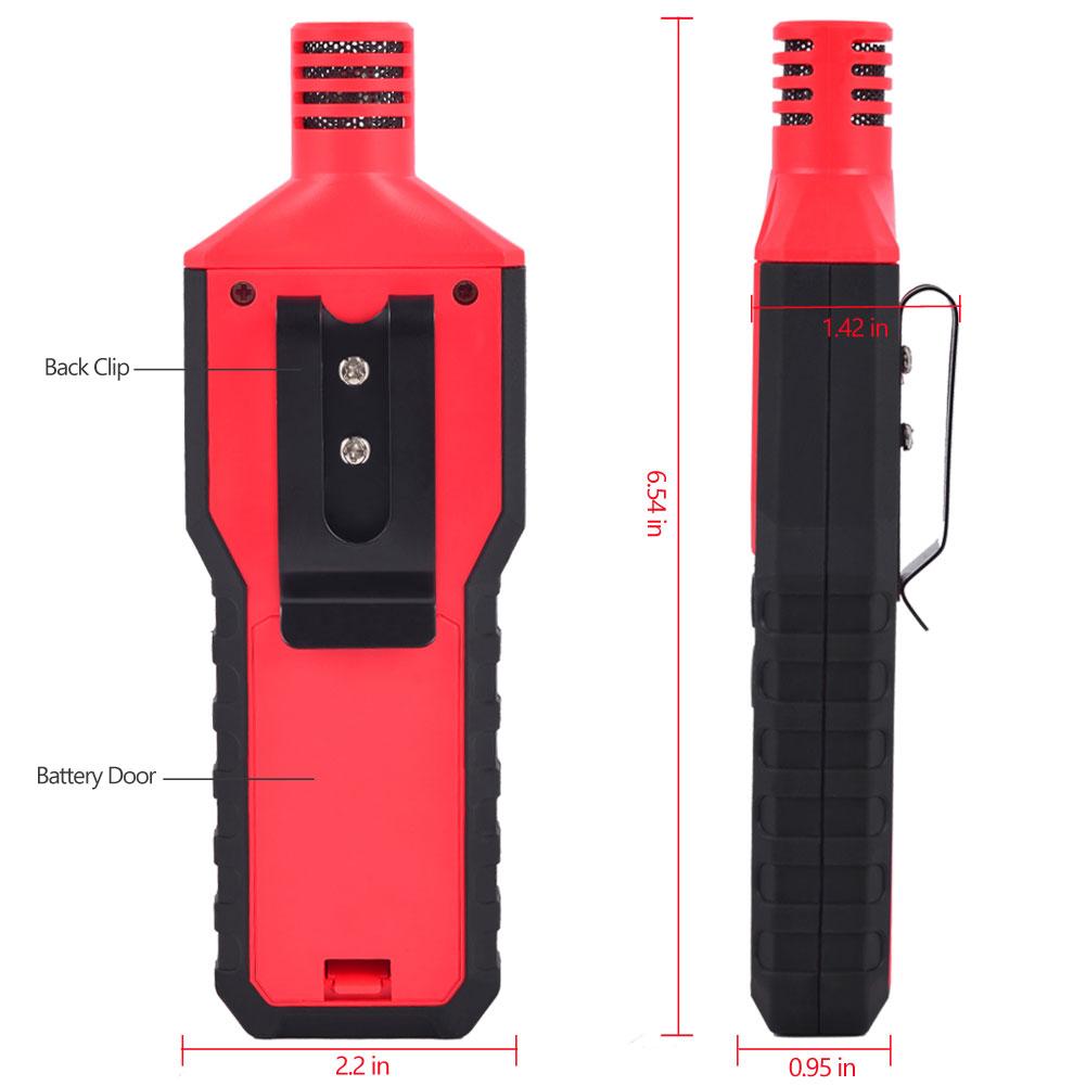 Gas   Detector Portable Propane and Natural Gas   Detector with LCD Color Display 3 in 1 Combustible Gas Sensor   Gas Temperature and Humi