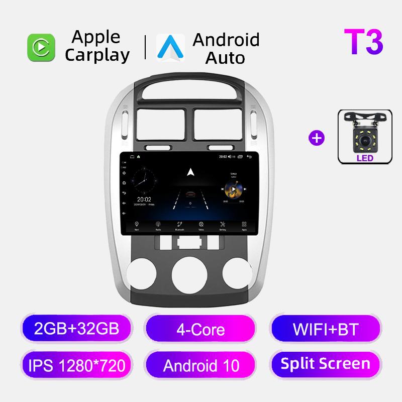8 Core Car Radio For KIA Cerato 1 LD 2004-2008 Wireless CarPlay 4G WIFI Android Auto Multimedia Video Player 8+128GB Head Unit