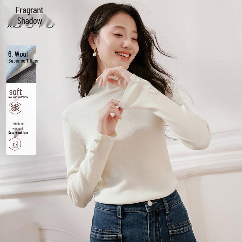 

Xiangying Women s Star Collection Slim-Fit Half-High Collar Knit Sweater XL
