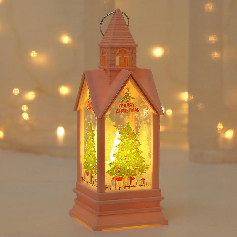 Christmas LED Lantern Light Home Christmas Tree Ornaments LED Lamp Xmas Glow Decorations Kids Gift Happy New Year Decors