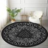 800g/m² Heavyweight Viking Rune Carpet-Round Rune Soft Floor Mat Suitable for Living Room,Bedroom,Office,/Outdoor Use-Hand Washable