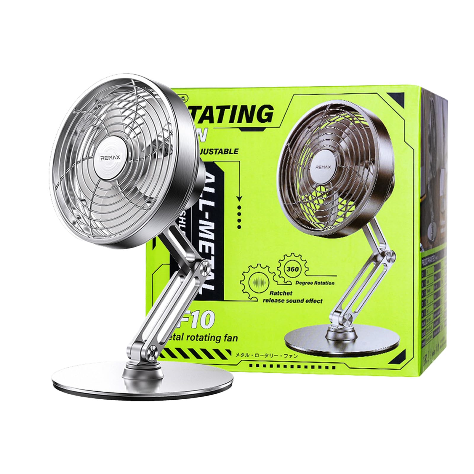 

PhyiFlbey USB Desk Metal Compact for Adjustable 3 Speed Portable Cooling Circulator for or Car Fan, Material, [New 2025] 360-Degree Angle, Settings,