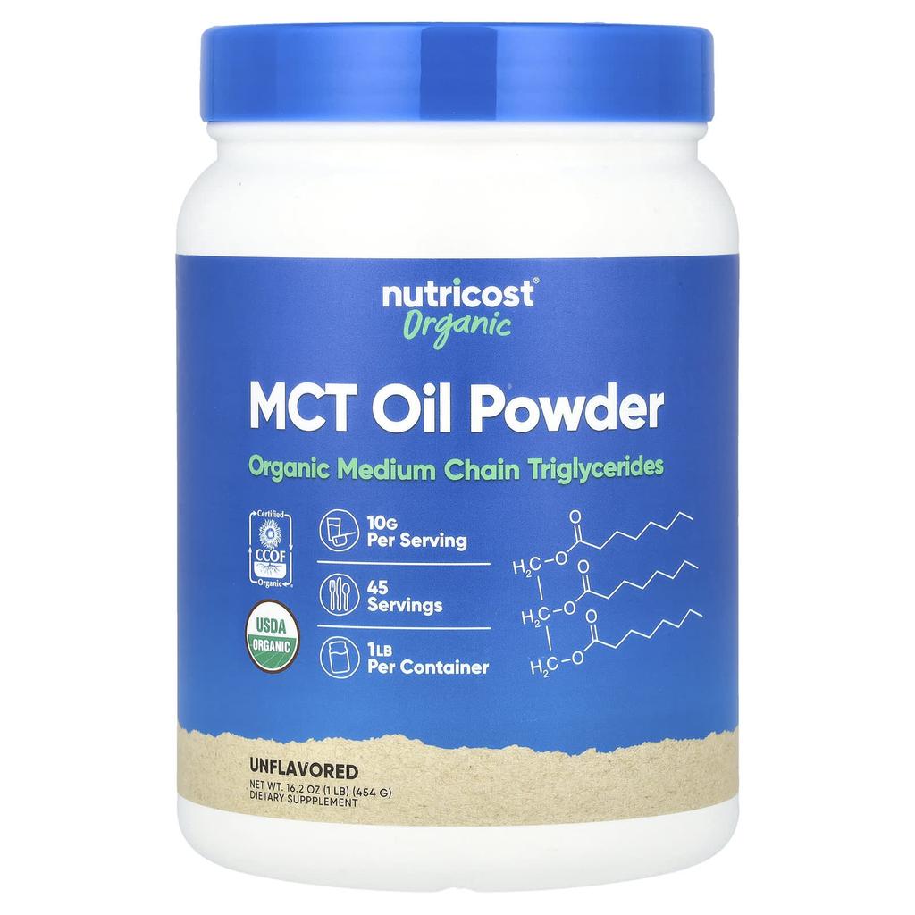 Organic Mct Oil Powder, Unflavored, 454G(16.2Oz)