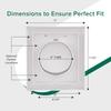 Dual Door Dryer Vent Cover with Screws Dryer Exhaust Vent Cover Easy Installation Dual Door Dryer Vent Guard Safe for Dryer