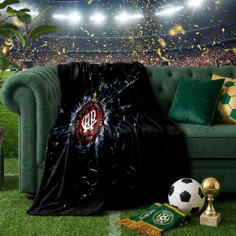 Atletico Paranaense Crest Throws Blanket Flannel Blankets Plush for Couch Bed Gifts for Men Women Travel picnic blanket Christmas fan gifts