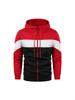 Men's Plus Size Color Block Hooded Zip-Up Cardigan Jacket - European & American Spring/Autumn Casual Wear