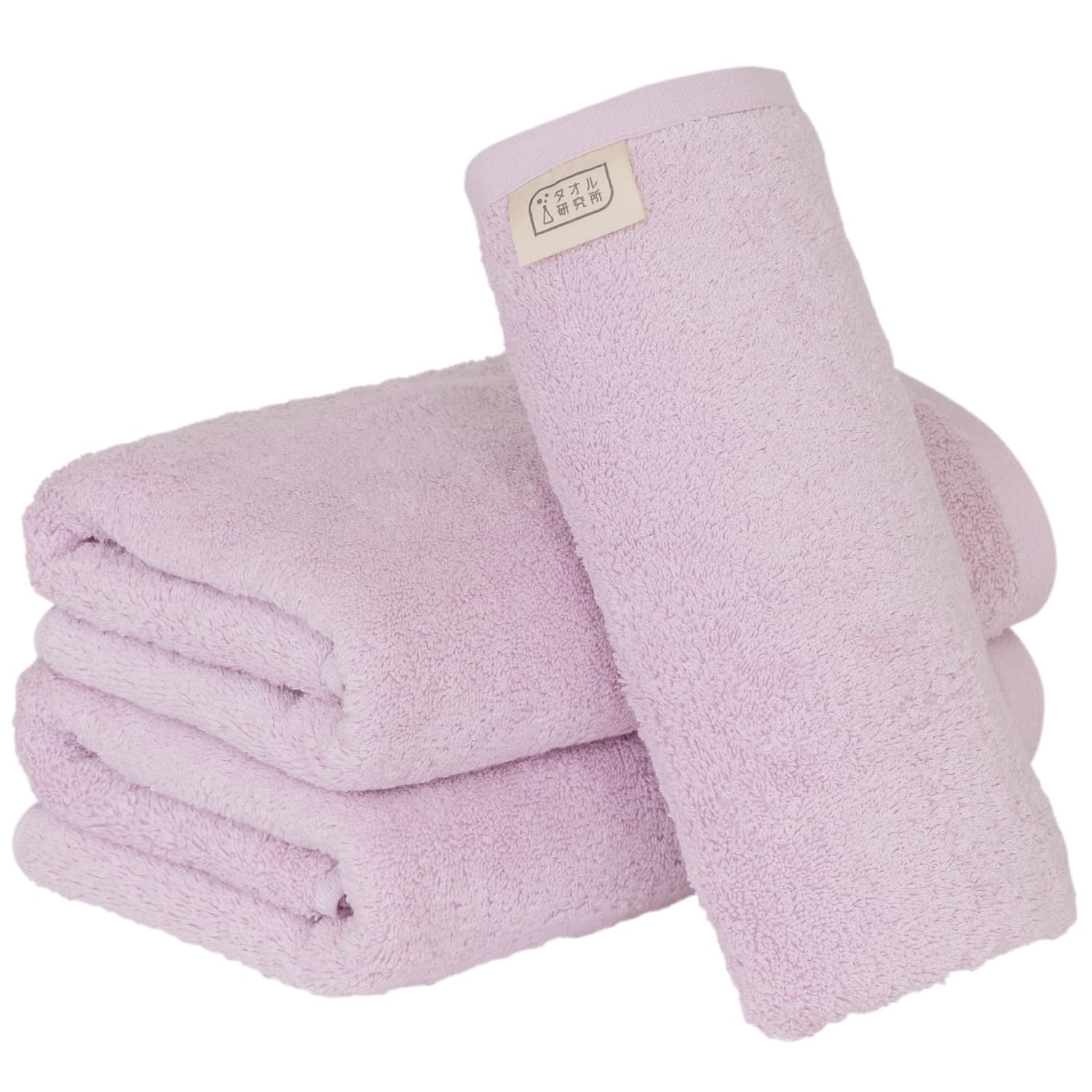 

Towel Laboratory Mini Bath Lilac Set of JapanTechnology [Naturally Soft] #024 Towels, Purple, 3, Soft, Thick, Smooth, Long-Lasting, Fast-Absorbent,