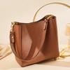 Women's Bag New Fashionable Leather Large-capacity Bucket Bag Versatile Shoulder Messenger Bag