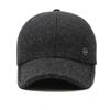Middle-Aged Autumn Winter Hat Men's Velvet Thick Cap Outdoor Warm Cold-Proof Baseball Cap
