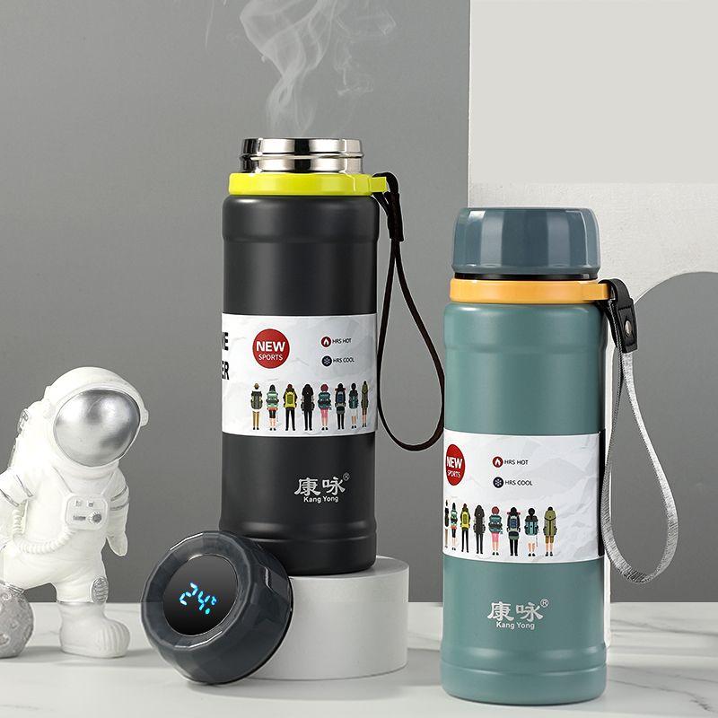 Intelligence Thermos Cup 650ml Vacuum Flasks Portable Stainless Steel Thermos Cup Water Bottle Travel Tea Mug Office Thermos Cup