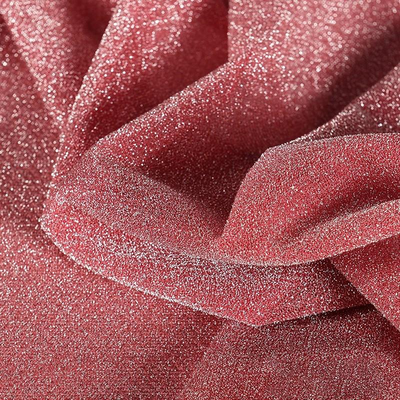 NEW Glitter Yarn Fabric Soft High Stretch Particles Starry Bright Cloth For Colorful Stage Costume Wedding Decor Textiles Fabric