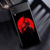 Case For Samsung Galaxy Z Flip 3 4 5G Black Hard PC Phone Housing Z Flip4 Segmented Cover Landscape Ink Painting Japan Samurai