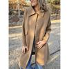 Autumn and Winter New Solid Color Casual Single-breasted Woolen Jacket Coat Women