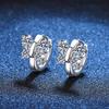 925 Silver Butterfly Stud Earrings for Women Wedding Engagement Luxury Zircon Jewelry Gift