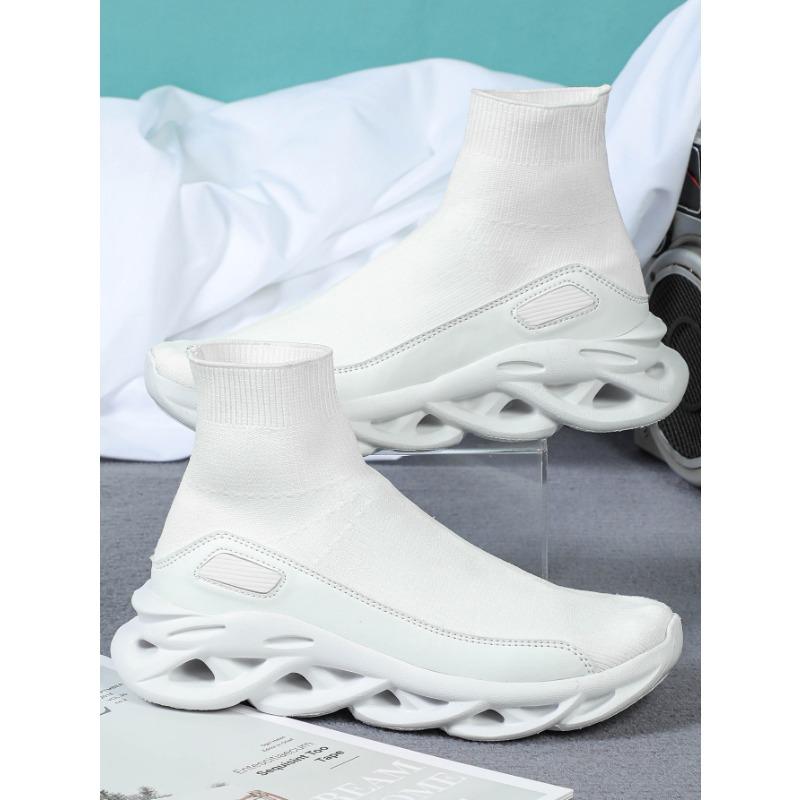 Unisex High-Top Socken-Sneaker - Zum Hineinschlüpfen Stoßdämpfende Laufschuhe