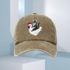 Cat Riding Chicken Print Adjustable Baseball Cap Unisex Washed Casual Outdoor Sun Protection Cap