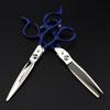 6.0 Inch Half-Body Blue Neptune Beauty Hair Scissors Straight Cutting Teeth Scissors Thin Cutting Hair Salon Special Foreign Trade Explosion