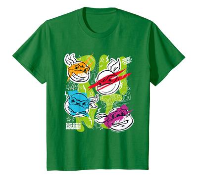 Kids' Teenage Mutant Ninja Turtles Faces Color Art Kids T-Shirt