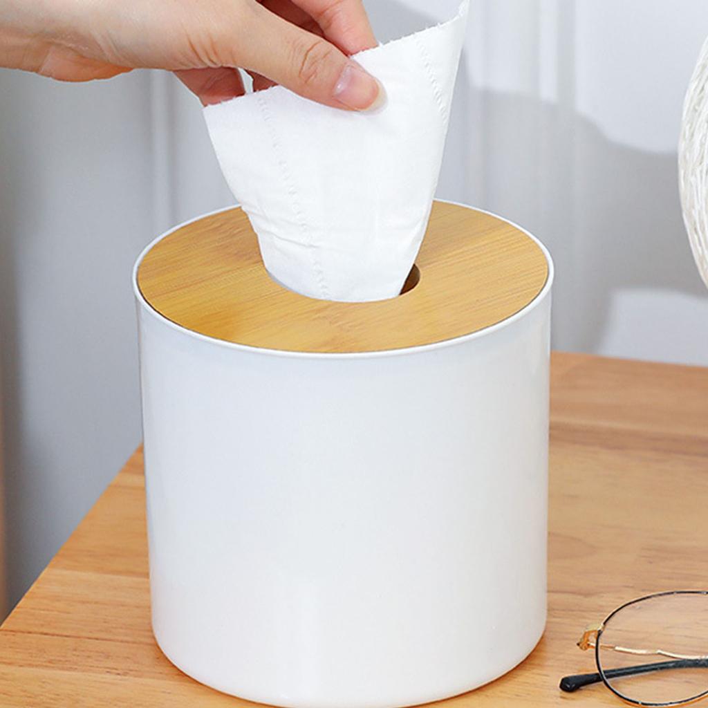 Roll Tissue Box Holder Innovative Modern Concise Large Space Round Tissue Toilet Paper Dispenser for Bathroom Living Room