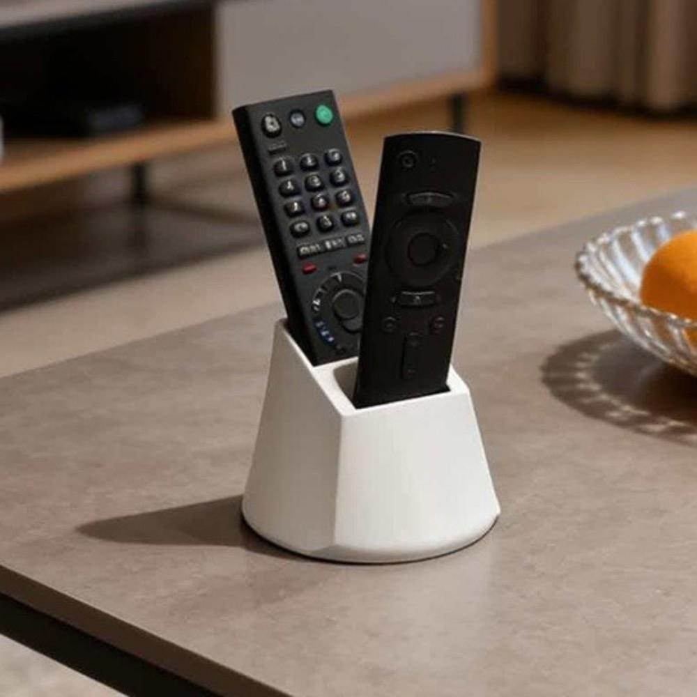 Plastic Remote Control Holder 2-Hole Desktop Storage Box TV Remote Organizer Desktop Storage