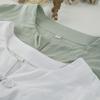 Johnature Women Vintage Pullover T-Shirts Soft Spring Solid Color Long Sleeve Button Casual Loose T-Shirts