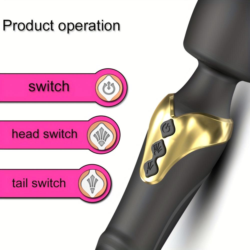 Vibratore Bacchetta AV in Silicone a Doppia Estremità 10 Modalità Stimolatore Clitorideo Massaggiatore Punto G Giocattolo Adulto Ricaricabile