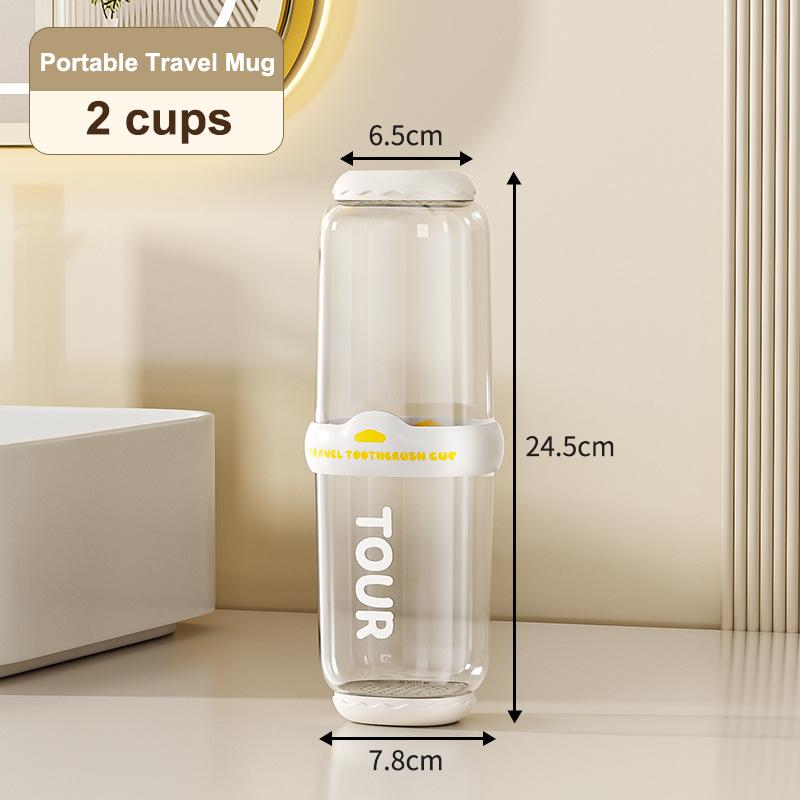Toothbrush Storage Box Portable Mouthwash Cup Toothpaste Storage Box Toiletry Set Travel Supplies Portable Toothbrush Cup
