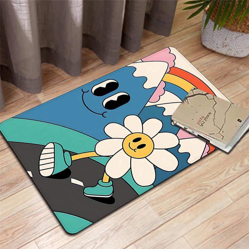 Daisy Rug Floor Mat for Living Room or Bedroom Soft and Comfortable Carpet a Gift for Birthday and Holiday.SFF0917191