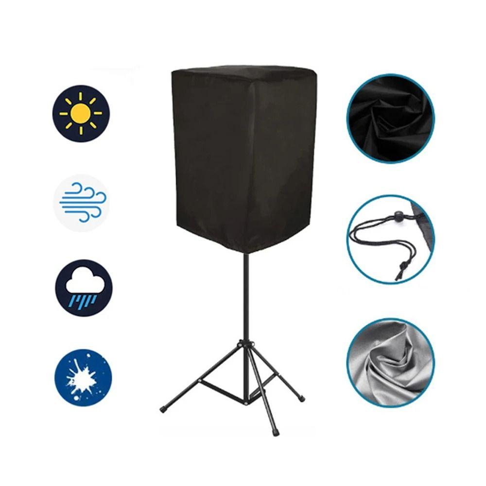1 Pezzo Copertura Nera Antipolvere per Altoparlante Impermeabile Protezione UV Borsa in Tessuto per Attrezzatura Altoparlante Poliestere 210D Tessuto Oxford