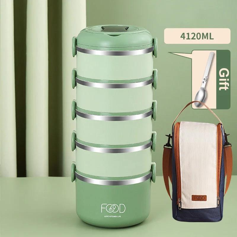 Thermal Insulation Lunch Box Stainless Steel Large Hot Food Thermos Storage Container Work Picnic Portable Vacuum Kid Lunch Box