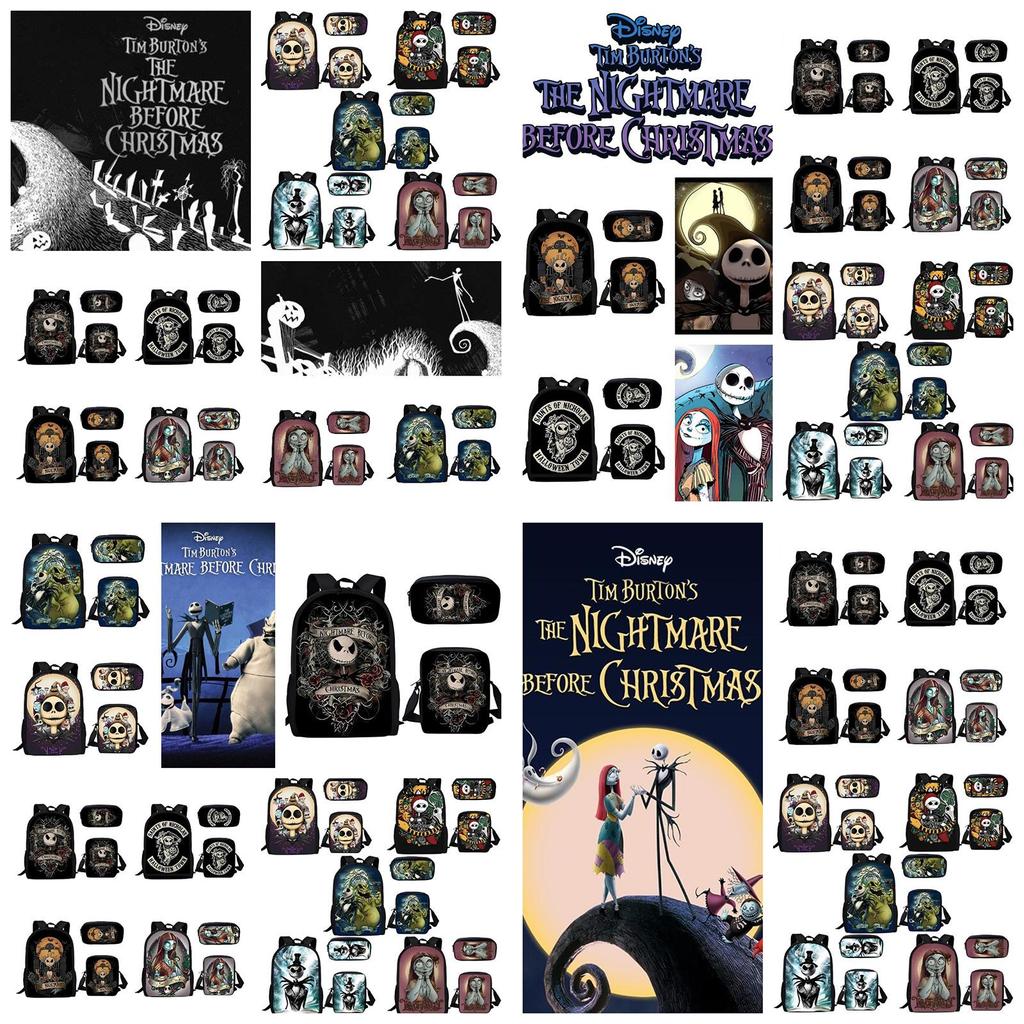 New Cross-border Backpack Set For Christmas The Nightmare Before Christmas Theme