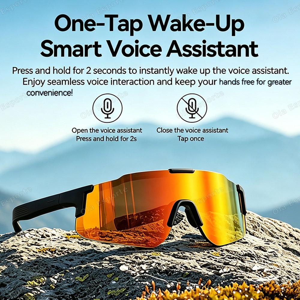 Cycling Bluetooth Smart Glasses Technology Audio Call Remote Headset Sunglasses Sports Riding Music Headphones Smart Glasses New