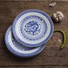 6-10 inch Jingdezhen Retro Blue and White Porcelain Dragon Dinner Plates Ceramics Dish Steak Plate Food Holder Kitchen Tableware