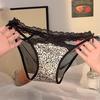 Satin Lace High Slit Mesh Panties: Pure Desire Women's Briefs 2025