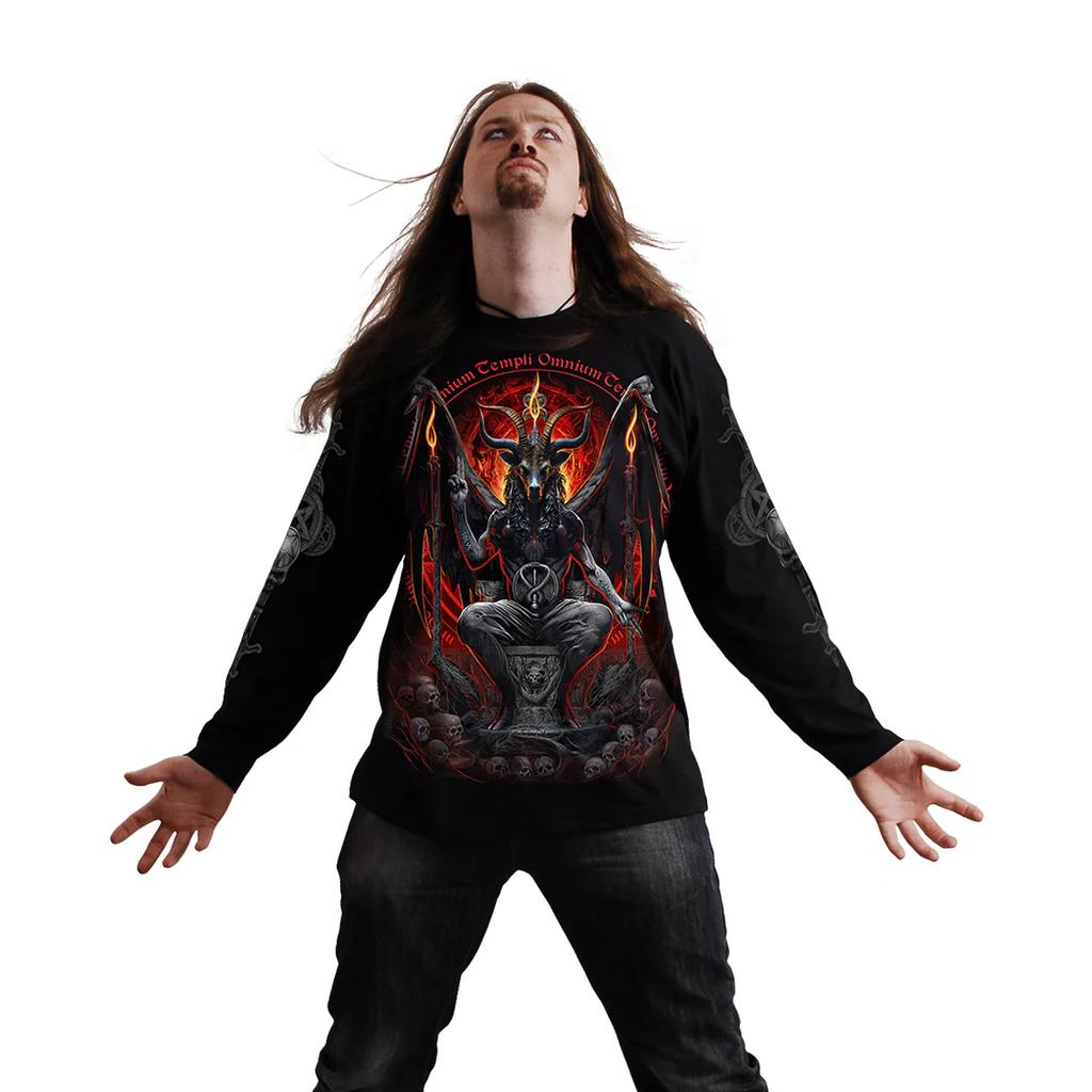 Spiral Direct Unisex Adult Baphomet Long-Sleeved T-Shirt