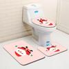 Christmas Bathroom Floor Mat Toilet Three-Piece Set