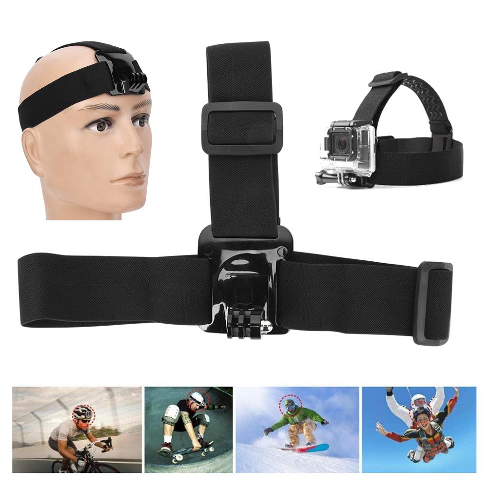 5 in 1 Universal Action Camera Accessories Kit for Gopro Sports Cameras Head Strap Mount Chest Harness Selfie Stick