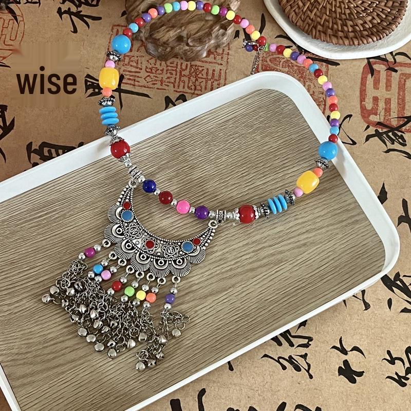 Bohemian Princess Tassel Forehead Pendant - Exotic Ethnic Style Hair Accessory