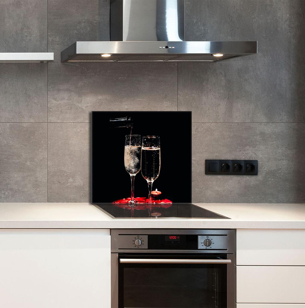 PANEL SZKLANY DO KUCHNI 65x60 Wino