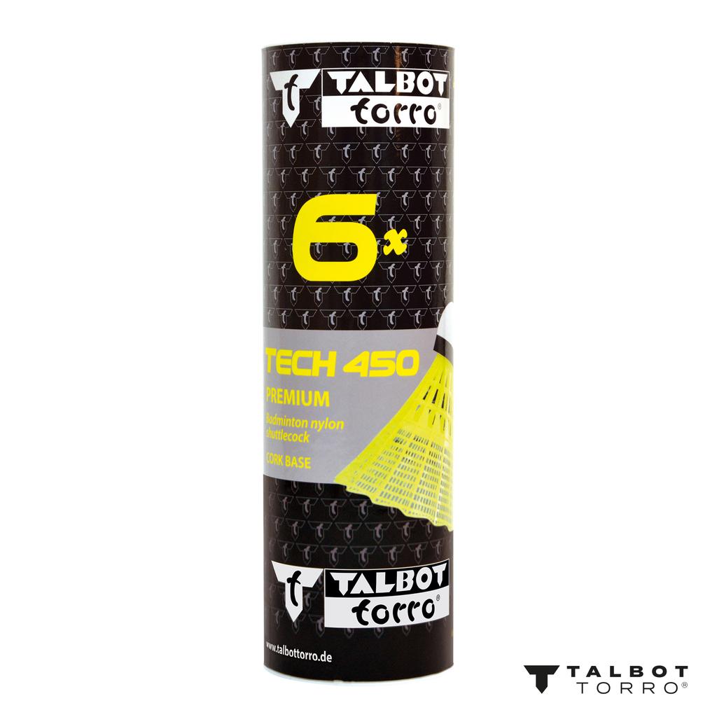 TALBOT TORRO Tech 450 Fast badminton shuttlecocks 6 pcs - yellow