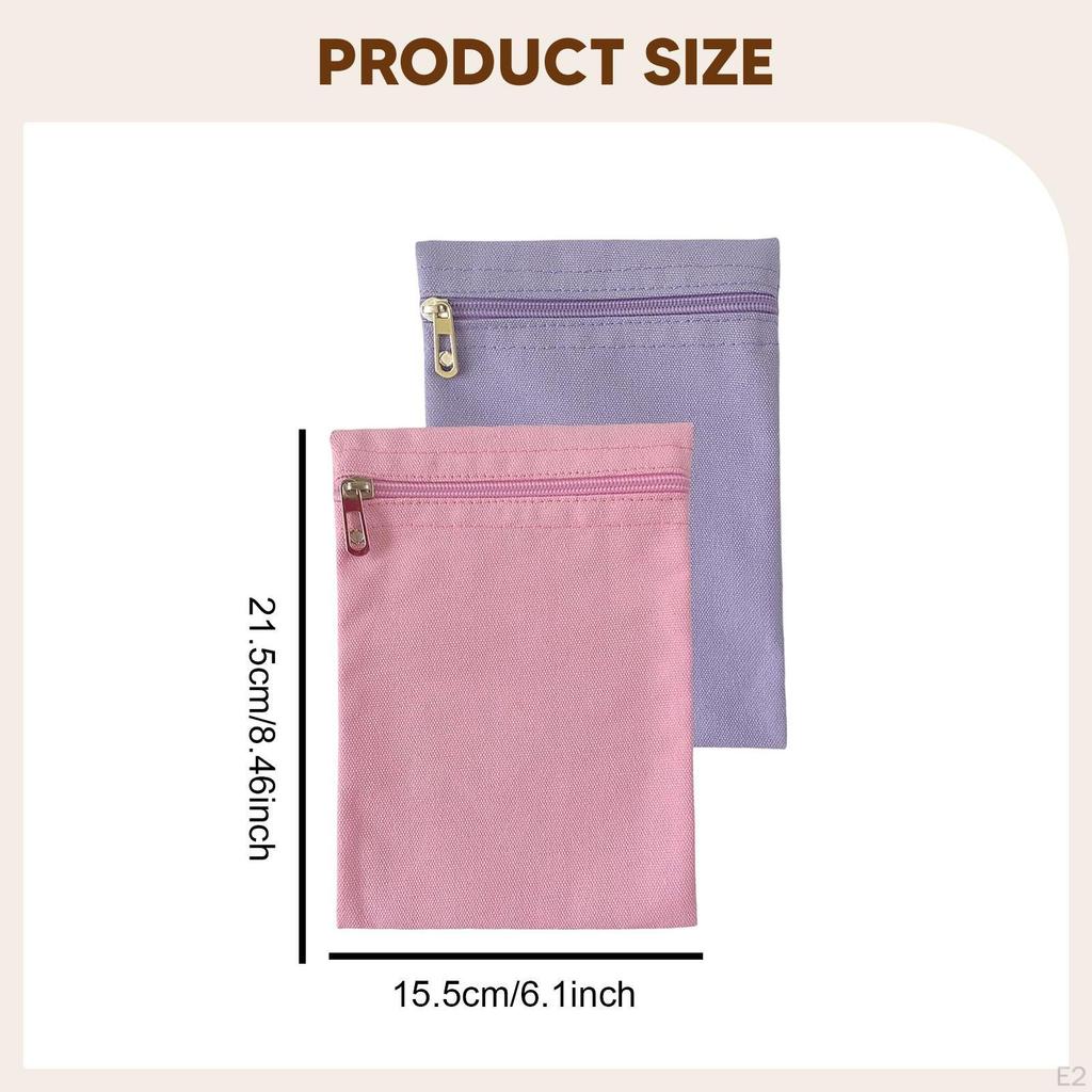 2Pcs Sew in Pocket with Zipper Coat Inside Pockets Practical Phone Pouch Clothes Inner for
