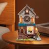 Retro Cuckoo House DIY Wooden House Cottage Figurines Miniatures Kits With LED Lights Home Decoration For Adult Handmade Gifts