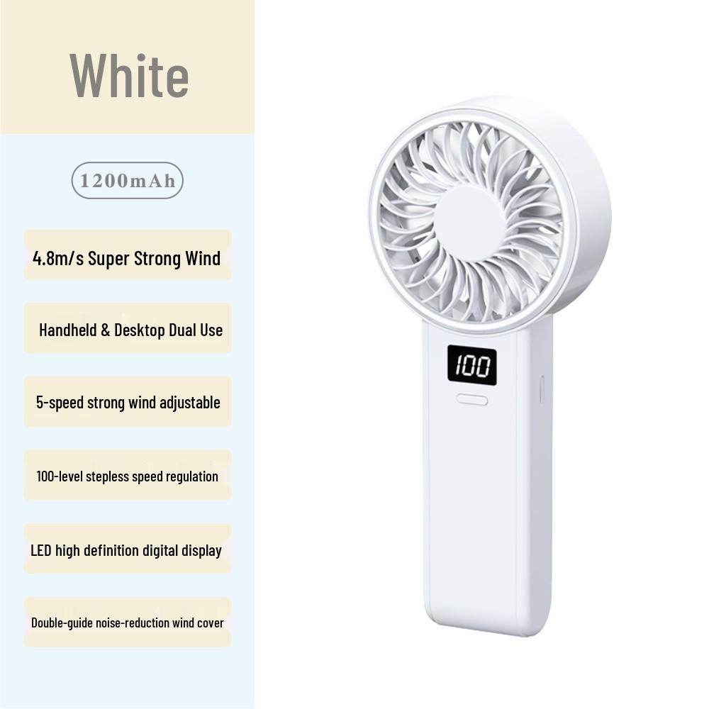 Portable High-Speed USB Rechargeable Mini Desktop Fan 7x16.5x3.2 cm