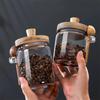 JUSTINLAU Glass Sealed Containers Grains Jar Coffee Bean Storage Jar with Spoon Spice Jars Kitchen Moisture-proof Storage Tank