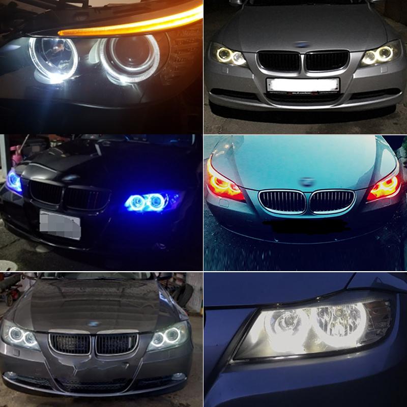 2pcs CANbus 10w LED Angel Eyes Marker Lights Bulbs Error Free White/Red/Blue for BMW E90 E91 3 Series 325i 328i 335i 2006-2008