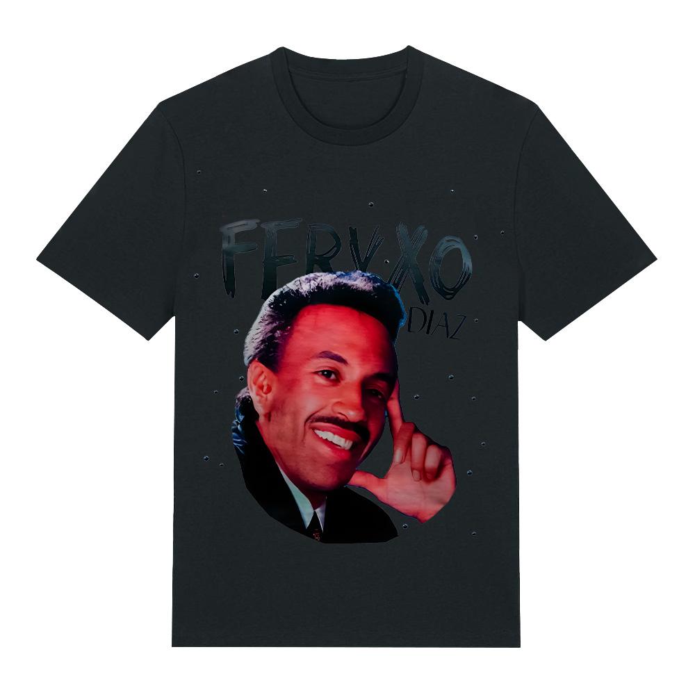 FEID VS. FERXXO Graphic T-shirt Feid Tees Fashion Women Men High Street Tops Summer Cotton Round Neck Clothes XS чёрный
