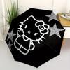 1pc Gothic Hello Kitty with Skulls Umbrella with Plastic Handle,Suitable for All Seasons Home Travel Outdoor UmbrellaSanlio197